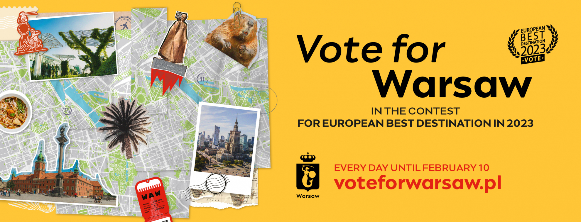 Varsovie sélectionnée dans le concours “European Best Destinations 2023”